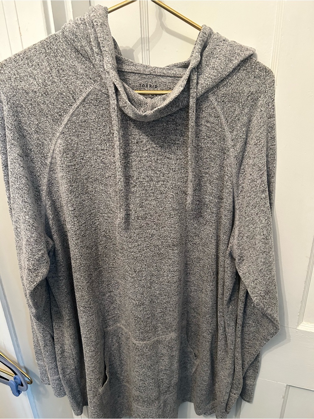 torrid Gray Cozy Cowl Hooded Sweater size 3